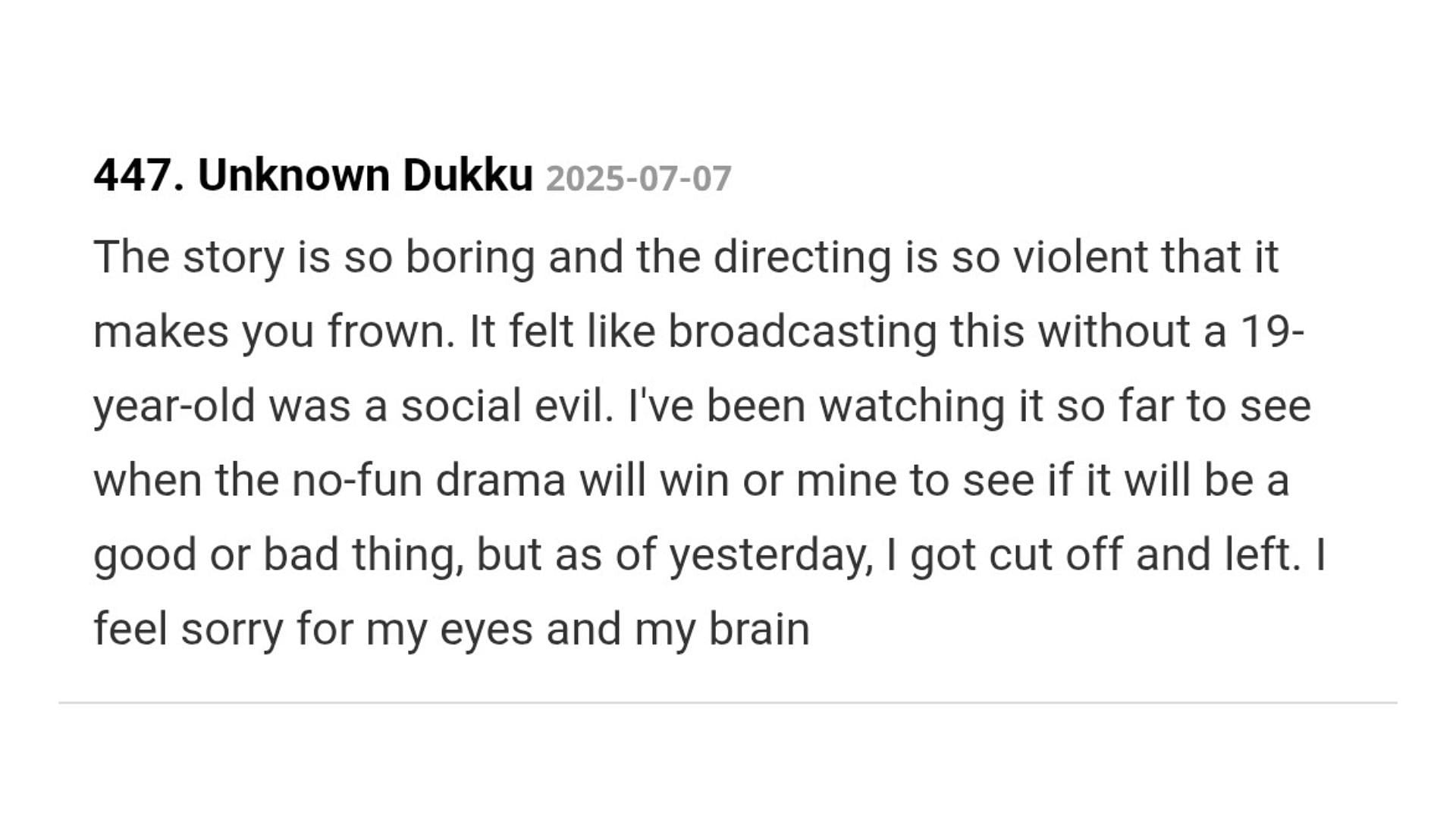 Good Boy fan react to continued gruesome violent scenes (Image Via TheQoo)